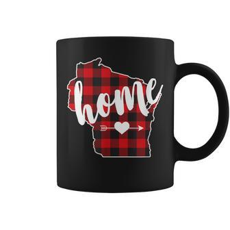 Buffalo Plaid Wisconsin Home State Lumberjack Souvenir Coffee Mug - Monsterry CA