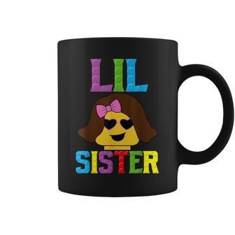 Building Blocks Lil Sister Master Builder Family Matching Coffee Mug - Monsterry DE