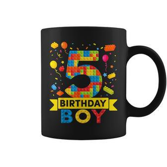 Building Bricks 5Th Birthday Boy 5 Five Year Master Builder Coffee Mug - Monsterry DE