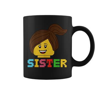 Building Bricks Blocks Sister Master Builder Family Matching Coffee Mug - Seseable