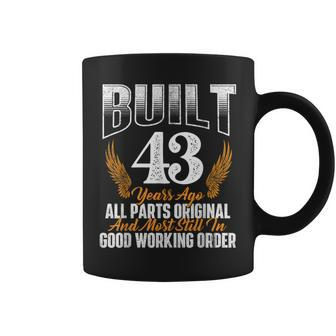 Built 43 Years Ago 43Rd Birthday 43 Years Old Bday Coffee Mug - Thegiftio UK
