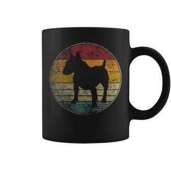 Bull Terrier Dog Vintage Distressed Retro Style Silhouette Coffee Mug | Mazezy