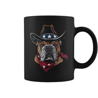 Bulldog Anglais Dans Un Chapeau De Cowboy Amoureux Du Bouledogue Pour Garçons Et Filles Tasse - Cadeauxyz