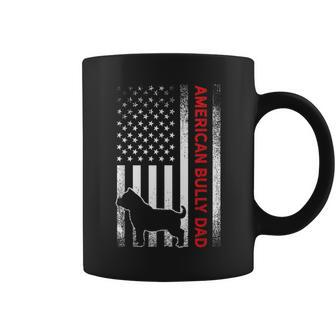 Bully American Pitbull Dog Dad Vintage Flagpet Lover Coffee Mug - Monsterry AU