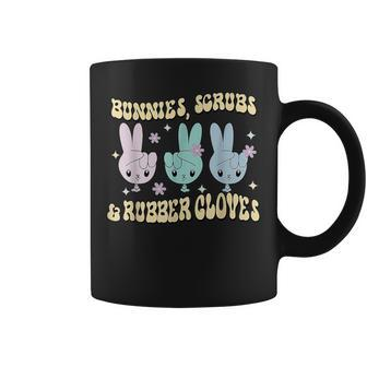 Bunnies Glove Cute Easter Nurse Medical Cna School Nurse Coffee Mug - Monsterry DE