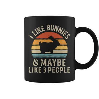 I Like Bunnies And Maybe Like 3 People Bunny Rabbit Lover Coffee Mug | Mazezy