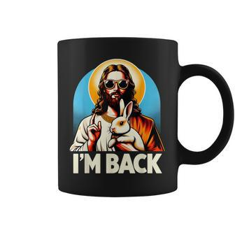 Bunny Christian Jesus Guess Who's Back Happy Easter Day Coffee Mug - Seseable
