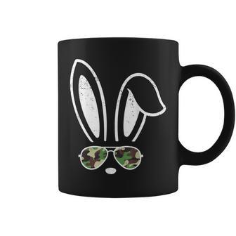 Bunny Ears Retro Sunglasses Easter Camo Camouflage Coffee Mug | Mazezy