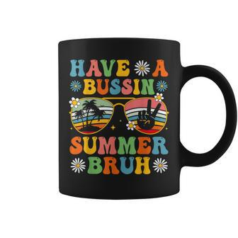 Have A Bussin Summer Bruh End Of School Sunglass Retro Boys Coffee Mug - Monsterry CA