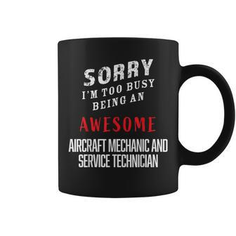 Busy Being Awesome Aircraft Mechanics Service Technicians Coffee Mug - Monsterry DE
