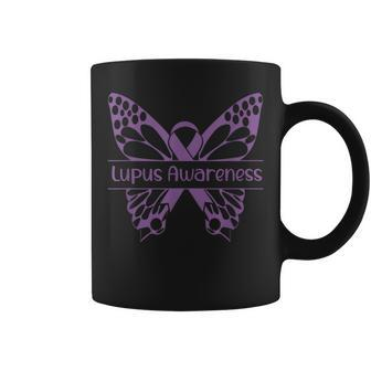 Butterfly Lupus Awareness Month Family Support Wear Matching Coffee Mug - Thegiftio UK