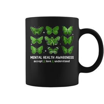 Butterfly Mental Health Awareness Accept Love Understand Kid Coffee Mug | Mazezy DE