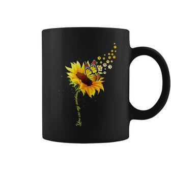 Butterfly Paw Print Blooms Sunflower You Are My Sunshine Coffee Mug | Crazezy DE