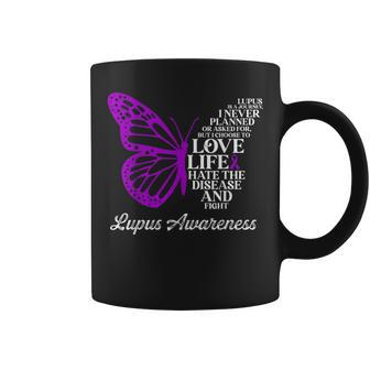 Butterfly Purple Systemic Lupus Erythematosus Awareness Coffee Mug | Mazezy AU