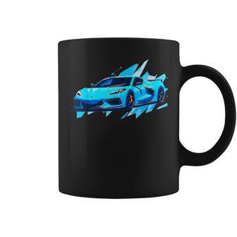 C8 Retro Rapid Blue Supercar Sports Car Vintage C8 Coffee Mug - Monsterry UK