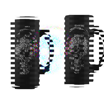 Calavera Con Auriculares Escucha A Música Músicos O Aficionados A La Música Taza de café - Regaloses