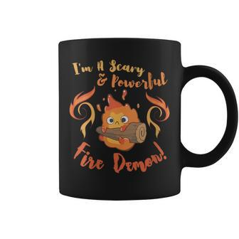 Calcifer Scary & Powerful Fire Demon Coffee Mug | Mazezy