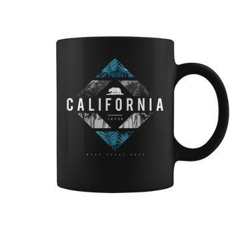 California Flag Bear Palm Tree Diamond Streetwear Coffee Mug - Monsterry AU