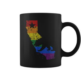 California Lgbtq Gay Lesbian Pride Rainbow Flag Coffee Mug - Monsterry AU
