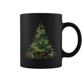 Camo Christmas Tree Camouflage Tree Veteran Coffee Mug - Monsterry CA