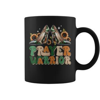 Camo Heels Prayer Warrior Faith God Christian Womens Coffee Mug - Thegiftio UK