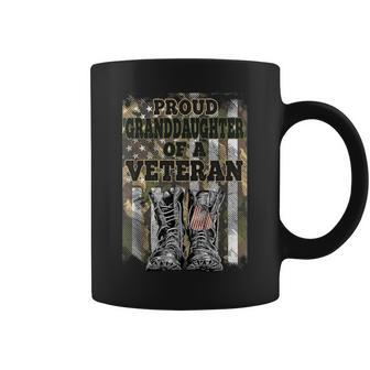 Camouflage American Proud Granddaughter Of The Veteran Coffee Mug - Monsterry AU