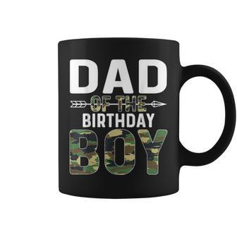 Camouflage Dad Of The Birthday Boy Coffee Mug - Monsterry AU