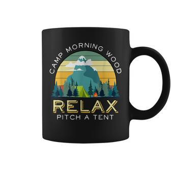 Camp Morning Wood Quote Camper Backpacker Coffee Mug - Monsterry AU