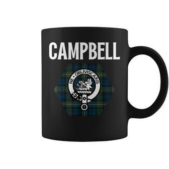 Campbell Clan Scottish Name Coat Of Arms Tartan Coffee Mug - Seseable