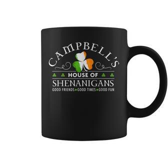 Campbell House Of Shenanigans Irish Family Name Coffee Mug - Seseable