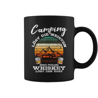 Camping Löst Die Meisten Probleme Whiskey Den Rest Camper Tassen - Geschenkecke