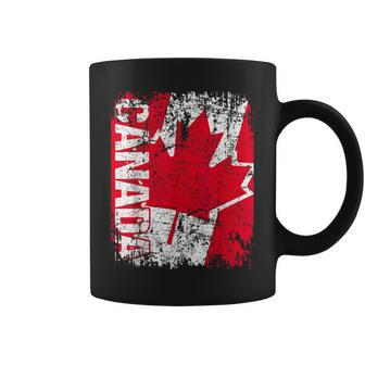 Canada Flag Vintage Distressed Canada Coffee Mug - Monsterry