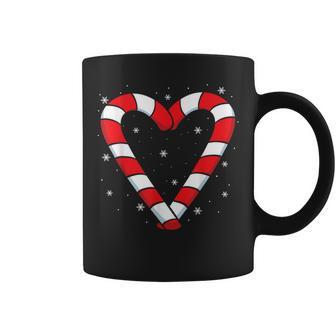 Candy Cane Hearts Christmas Xmas Holidays Santa Coffee Mug | Mazezy