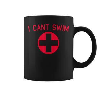 I Cant Swim Lifeguard Pool Coffee Mug - Thegiftio UK