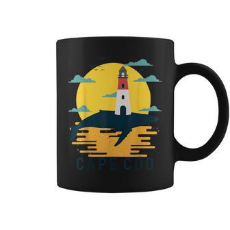 Cape Cod Nauset Lighthouse Vacation Sunset Whale Tourist Coffee Mug - Monsterry DE