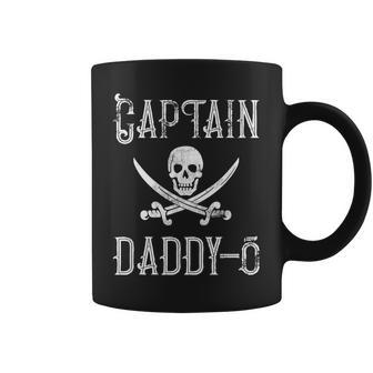 Captain Daddy-O Retro Personalized Pirate Pontoon Coffee Mug - Monsterry DE