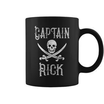 Captain Rick Vintage Personalized Pirate Boating Coffee Mug - Monsterry DE