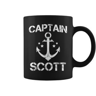 Captain Scott Birthday Personalized Name Boat Coffee Mug - Monsterry