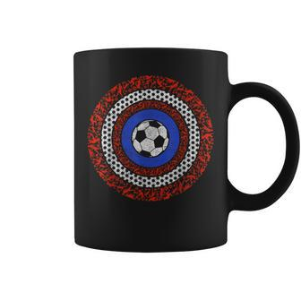 Captain Soccer Superhero Shield Soccer Football Coffee Mug - Monsterry CA