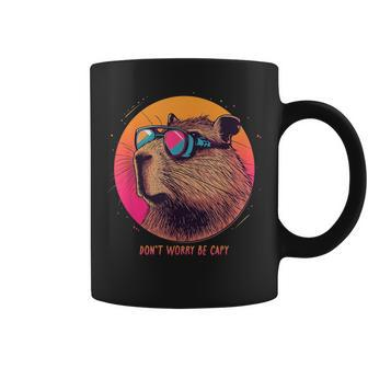 Capybara Dont Worry Be Capy Cute Be Happy Capybara Coffee Mug - Seseable