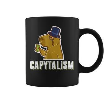 Capybara Capytalism Capitalism Capybara Coffee Mug - Seseable