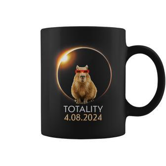 Capybara Solar Eclipse 2024 Glasses Coffee Mug - Monsterry DE