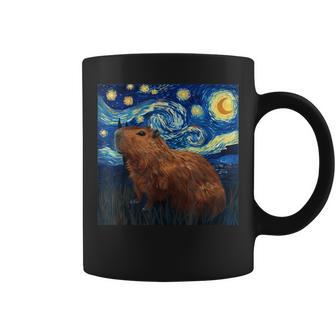 Capybara Van Gogh Style Starry Night Coffee Mug - Monsterry UK