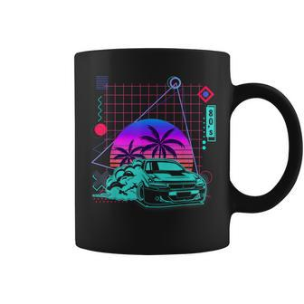 Car Drifting Aesthetic Vaporwave 80S Style Cars Lover Coffee Mug - Monsterry