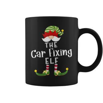Car Fixing Elf Group Christmas Pajama Party Coffee Mug - Monsterry AU