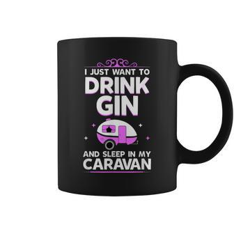 For Caravanners Drink Gin In The Caravan Coffee Mug - Thegiftio UK