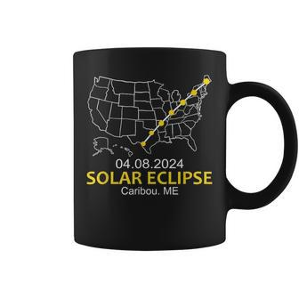 Caribou Maine Total Solar Eclipse 2024 Coffee Mug - Monsterry DE
