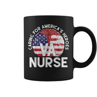 Caring For America's Heroes Patriotic Va Nurse Nurse Week Coffee Mug | Mazezy CA