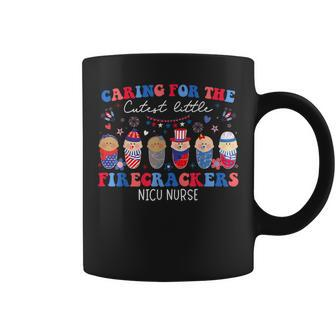 Caring For The Cutest Firecrackers Nicu Nurse 4Th Of July Coffee Mug - Thegiftio UK