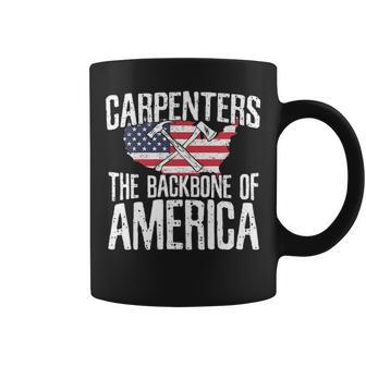Carpenter Backbone Of America Flag Vintage Coffee Mug | Mazezy